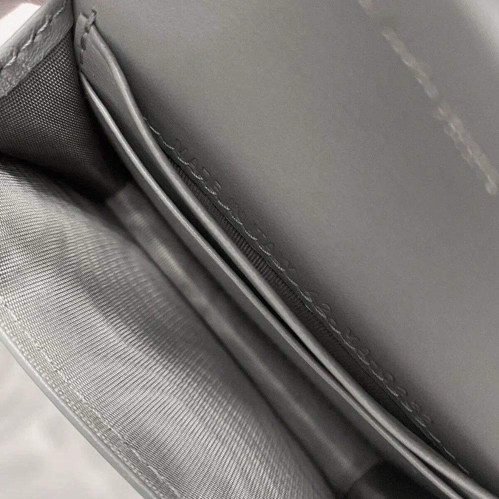 Christian Dior Gray Oblique Jacquard Saddle Flap Wallet